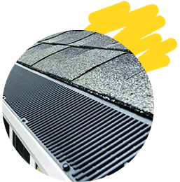 A gutter protection installed on a gutter