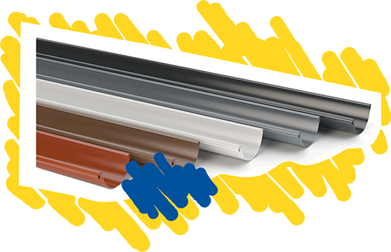 An example of several gutter types